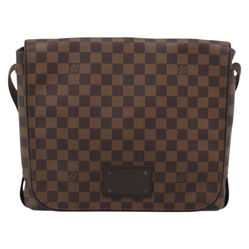 Louis Vuitton Damier Ebene Brooklyn MM Shoulder Bag Brown